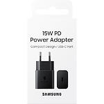 Фото Сетевое ЗУ Samsung Power Adapter EP-T1510NBEGEU Black, USB-C, 15W #2