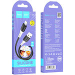 Фото Кабель HOCO X82 Black (6931474768537) USB/Lightning, 1м, 2.4A, silicone #3