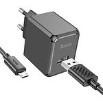 Изображение Сетевое ЗУ Hoco CS11A Black (6942007603584) 1* USB-A, 2.1А + Cable micro-USB Фото Сетевое ЗУ Hoco CS11A Black (6942007603584) 1* USB-A, 2.1А + Cable micro-USB