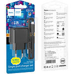 Изображение Сетевое ЗУ Hoco CS11A Black (6942007603584) 1* USB-A, 2.1А + Cable micro-USB #1 Фото Сетевое ЗУ Hoco CS11A Black (6942007603584) 1* USB-A, 2.1А + Cable micro-USB #1