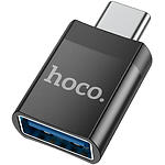 Переходник HOCO UA17 Black (6931474762016) Type-C/USB-A female USB3.0 - фото