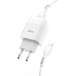 Изображение Сетевое ЗУ Hoco C73A Glorious dual White (6931474713056) , 2*USB-A, 2.4А + Cable Lightning #2 Фото Сетевое ЗУ Hoco C73A Glorious dual White (6931474713056) , 2*USB-A, 2.4А + Cable Lightning #2