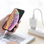 Изображение Сетевое ЗУ Hoco C73A Glorious dual White (6931474713056) , 2*USB-A, 2.4А + Cable Lightning #6 Фото Сетевое ЗУ Hoco C73A Glorious dual White (6931474713056) , 2*USB-A, 2.4А + Cable Lightning #6