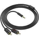 Изображение Кабель HOCO UPA28 Black (6942007607759) Аудио 3.5mm джек / 2 * RCA тюльпан, 1.5м #5 Фото Кабель HOCO UPA28 Black (6942007607759) Аудио 3.5mm джек / 2 * RCA тюльпан, 1.5м #5