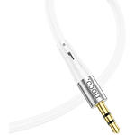 Фото Звуковой переходник HOCO UPA22 White (6931474769480) Lightning male на 3.5mm male Audio cable 1м #2