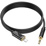 Изображение Звуковой переходник HOCO UPA30 Black (6942007625494) Lightning male на 3.5mm male Audio cable 1м #2 Фото Звуковой переходник HOCO UPA30 Black (6942007625494) Lightning male на 3.5mm male Audio cable 1м #2