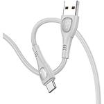 Изображение Кабель BOROFONE BX98 Gray (BX98CG) USB/Type-C, 1м, 3A Фото Кабель BOROFONE BX98 Gray (BX98CG) USB/Type-C, 1м, 3A