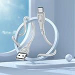 Изображение Кабель BOROFONE BX98 Gray (BX98CG) USB/Type-C, 1м, 3A #1 Фото Кабель BOROFONE BX98 Gray (BX98CG) USB/Type-C, 1м, 3A #1