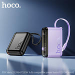 Фото Внешний аккумулятор Power Bank Hoco J139 10000mAh Purple (6942007636476) QC3.0,PD20W,Lightning cable #3