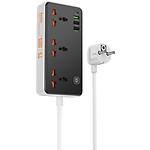 Изображение Фильтр-удлинитель сетевой HOCO AC8A Storm 1.5m Black, 3-розетки, CHARGER 3*USB-A, USB-C, 30W Фото Фильтр-удлинитель сетевой HOCO AC8A Storm 1.5m Black, 3-розетки, CHARGER 3*USB-A, USB-C, 30W