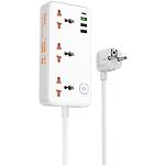 Изображение Фильтр-удлинитель сетевой HOCO AC8A Storm 1.5m White, 3-розетки, CHARGER 3*USB-A, USB-C, 30W Фото Фильтр-удлинитель сетевой HOCO AC8A Storm 1.5m White, 3-розетки, CHARGER 3*USB-A, USB-C, 30W