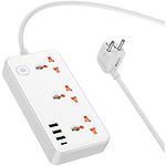 Изображение Фильтр-удлинитель сетевой HOCO AC8A Storm 1.5m White, 3-розетки, CHARGER 3*USB-A, USB-C, 30W #2 Фото Фильтр-удлинитель сетевой HOCO AC8A Storm 1.5m White, 3-розетки, CHARGER 3*USB-A, USB-C, 30W #2