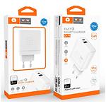 Фото Сетевое ЗУ WUW-C175 (6972573335220) USB-A + USB-C, 65W, GaN, QC3.0, PD, White #1