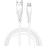 Кабель WUW-X196 White (6972573335596) USB/Lightning, 1м, 2.4A - фото