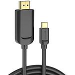 Кабель Vention (CGUBF) 1м, Black, USB Type-C -> HDMI 4K 30Hz - фото
