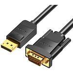 Изображение Кабель Vention (HBLBH) 2м, Black, DP to VGA 1080P 60Hz Фото Кабель Vention (HBLBH) 2м, Black, DP to VGA 1080P 60Hz