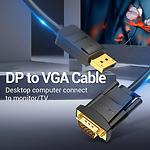 Изображение Кабель Vention (HBLBH) 2м, Black, DP to VGA 1080P 60Hz #1 Фото Кабель Vention (HBLBH) 2м, Black, DP to VGA 1080P 60Hz #1