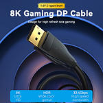 Изображение Кабель Vention (HCDBH) 2м, Black, DisplayPort v1.4 -> HDMI 8K #1 Фото Кабель Vention (HCDBH) 2м, Black, DisplayPort v1.4 -> HDMI 8K #1