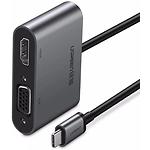Фото Концентратор HUB USB 3.1 UGREEN CM162 Gray (UGR-50505) Type-C --> HDMI + VGA + PD Type-C #1
