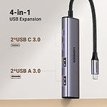 Фото Концентратор HUB USB 3.1 UGREEN CM473 Gray (UGR-15395) Type-C --> 2*USB 3.0 + 2*Type-C 3.0 #1