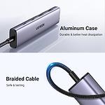 Фото Концентратор HUB USB 3.1 UGREEN CM473 Gray (UGR-15395) Type-C --> 2*USB 3.0 + 2*Type-C 3.0 #7