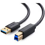 Кабель UGREEN US210 (UGR-10372) 2м, USB-A 3.0/USB-B Print Cable, Black - фото