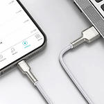 Фото Кабель Baseus CALJK-A02 Cafule USB/Lightning 1м White 2.4A #7