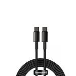 Фото Кабель Baseus CATWJ-A01 Tungsten Gold Type-C/Type-C, 2м Black 100W #1