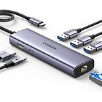 Фото Концентратор HUB USB 3.1 UGREEN CM512 Gray (UGR-15598) Type-C --> HDMI+ RJ45+ 3*USB 3.0 + PD Type-C #4