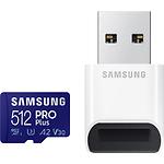 Изображение microSD XC 512 GB Samsung PRO Plus Class10 UHS-I U3 V30 A2 (MB-MD512KB/WW) 160/120 МБ/с + картридер Фото microSD XC 512 GB Samsung PRO Plus Class10 UHS-I U3 V30 A2 (MB-MD512KB/WW) 160/120 МБ/с + картридер