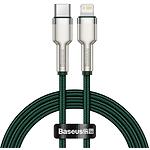 Изображение Кабель Baseus CATLJK-A06 Cafule Type-C/Lightning, 1м, Green, PD 20W Фото Кабель Baseus CATLJK-A06 Cafule Type-C/Lightning, 1м, Green, PD 20W