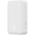 Фото Внешний аккумулятор Power Bank Baseus (PPCX150002) Magnetic Mini Wireless + USB Fast 20000mAh White #6