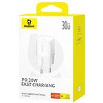 Фото Сетевое ЗУ Baseus P10162504213-00 White, GaN5S Fast Charger, Type-C, 30W #1