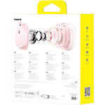 Изображение Baseus D05 Bowie Pink (A00024600413-Z1) Bluetooth гарнитура с оголовьем #2 Фото Baseus D05 Bowie Pink (A00024600413-Z1) Bluetooth гарнитура с оголовьем #2