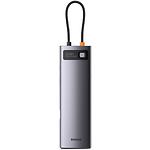 фото Концентратор HUB USB 3.1 Baseus WKWG020213 Metal Gleam Type-C -> HDMI+DP+4*USB3.0+Type-C+RJ45+SD+Aud
