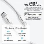 Изображение Кабель Vention (LAKWF) 1м, Type-C/Lightning, 3A, White PVC #2 Фото Кабель Vention (LAKWF) 1м, Type-C/Lightning, 3A, White PVC #2