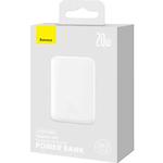Изображение Внешний аккумулятор Power Bank Baseus (PPCX070002) Magnetic Mini Wireless + USB Fast 10000mAh White #1 Фото Внешний аккумулятор Power Bank Baseus (PPCX070002) Magnetic Mini Wireless + USB Fast 10000mAh White #1