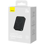 Фото Внешний аккумулятор Power Bank Baseus (PPCX150001) Magnetic Mini Wireless + USB Fast 20000mAh Black #1