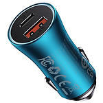Автомобільний зарядний пристрій Baseus CGJM000103 Blue, Golden Contactor Max Dual FC USB-A+Type-C, 6 - фото
