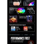 Изображение Cooler CPU GAMEMAX Gamma 90 BK, LGA1700/1366/1200/115X/AM5/AM4, TDP 150W #10 Фото Cooler CPU GAMEMAX Gamma 90 BK, LGA1700/1366/1200/115X/AM5/AM4, TDP 150W #10