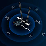 Изображение Сетевая карта Mercusys MA30E, WiFi + Bluetooth 5.0, PCI-E, AC1200 #4 Фото Сетевая карта Mercusys MA30E, WiFi + Bluetooth 5.0, PCI-E, AC1200 #4