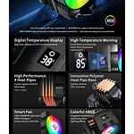 Фото Cooler CPU GAMEMAX Gamma 90 Digital BK, LGA1700/1366/1200/115X/AM5/AM4, TDP 150W #8