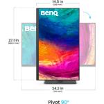 Изображение BENQ 27" PD2706QN Grey (9H.LNDLA.TBE) IPS 2560х1440,5мс,1000:1,350кд/м2,100Гц,HDMI/DP/Type-C,USB,Ауд #3 Фото BENQ 27" PD2706QN Grey (9H.LNDLA.TBE) IPS 2560х1440,5мс,1000:1,350кд/м2,100Гц,HDMI/DP/Type-C,USB,Ауд #3