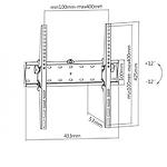 Фото Настенное крепление Gembird WM-55T-02 для 32 - 55”, до 40 кг, Vesa 400 x 400 мм #1