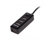 Концентратор HUB USB 2.0 Maxxter HU2A-4P-AC-03, USB-A --> 4xUSB-A 2.0 - фото