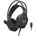 Изображение A4tech XH-200 Black, наушники с микрофоном, подсветка, USB Фото A4tech XH-200 Black, наушники с микрофоном, подсветка, USB