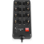 Изображение Фильтр-удлинитель сетевой REAL-EL RS-Protect 805 1.8m Black (EL122300042) 8 розеток #5 Фото Фильтр-удлинитель сетевой REAL-EL RS-Protect 805 1.8m Black (EL122300042) 8 розеток #5