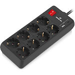 Изображение Фильтр-удлинитель сетевой REAL-EL RS-Protect 805 3m Black (EL122300043) 8 розеток #7 Фото Фильтр-удлинитель сетевой REAL-EL RS-Protect 805 3m Black (EL122300043) 8 розеток #7