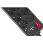 Изображение Фильтр-удлинитель сетевой REAL-EL RS-Protect 805 3m Black (EL122300043) 8 розеток #4 Фото Фильтр-удлинитель сетевой REAL-EL RS-Protect 805 3m Black (EL122300043) 8 розеток #4