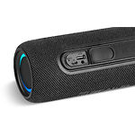 Фото REAL-EL X-715 Black (EL121600027), портативная система 2x5 Вт, Li-Ion аккум, USB, BT, RGB, IPX5, TWS #7